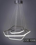 آویز مدرن طرح چند ضلعی سه شعله ساده کد 1006