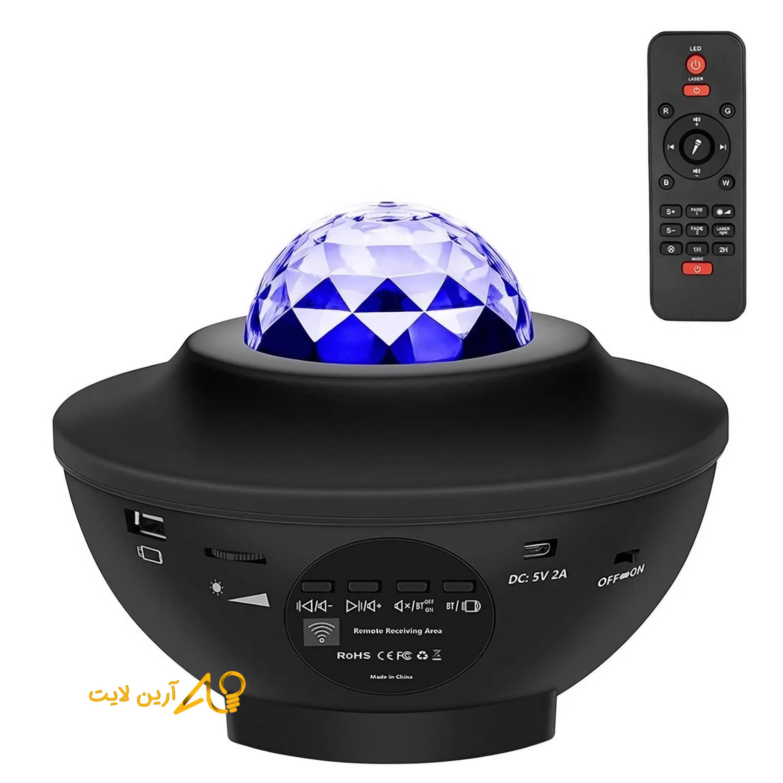 رقص نور کهکشانی starry projector اسپیکر و ریموت دار